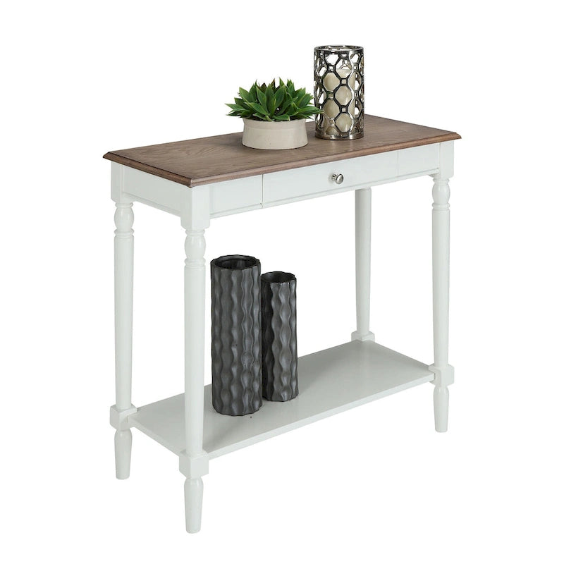 Mesa de Entrada de 1 Cajón con Estante – Varios Colores, Almacenamiento de 2 Niveles
