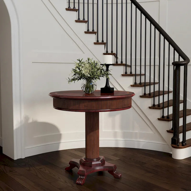Mesa de recibidor con pedestal acanalado Ellsworth 36