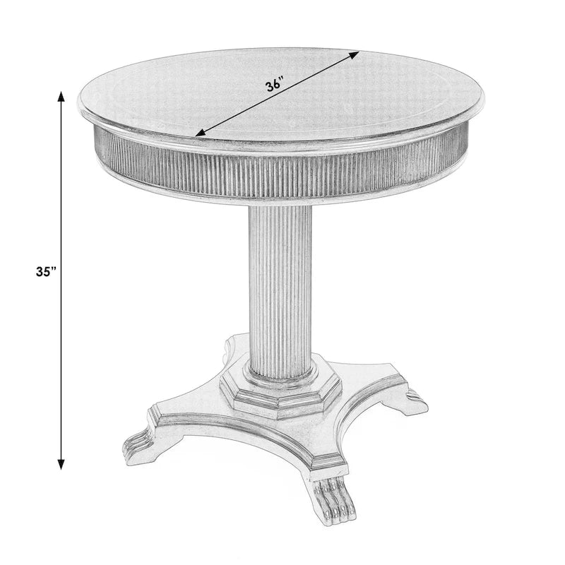 Mesa de recibidor con pedestal acanalado Ellsworth 36