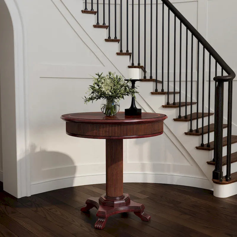 Mesa de recibidor con pedestal acanalado Ellsworth 36