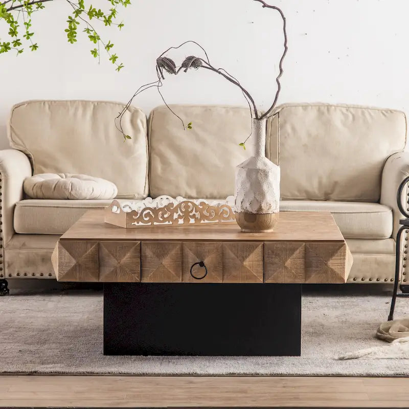 Mesa de centro estilo retro, adecuada para sala de estar, oficina y comedor