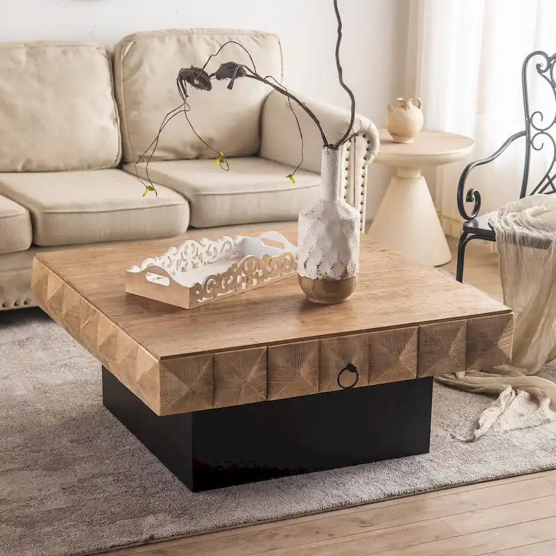 Mesa de centro estilo retro, adecuada para sala de estar, oficina y comedor