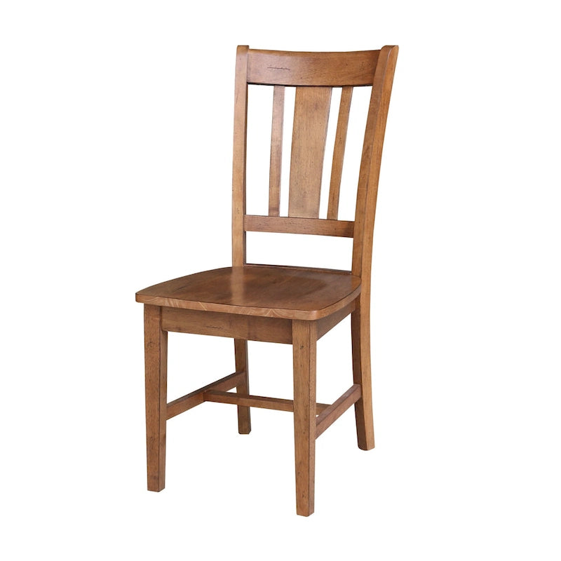 Juego de comedor redondo extensible de nogal americano/carbón lavado y roble envejecido para 2-4 personas