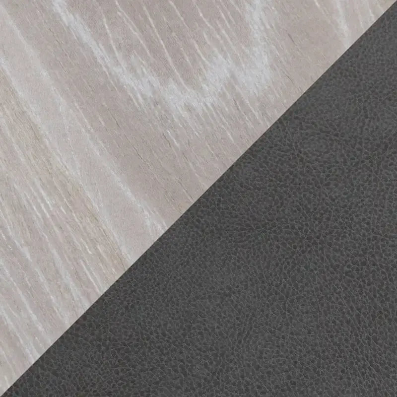 Taburete de mostrador giratorio con respaldo en forma de X, tela crema/gris y madera gris claro, juego de 2