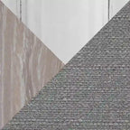 Taburete de mostrador giratorio con respaldo en forma de X, tela crema/gris y madera gris claro, juego de 2