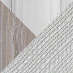 Taburete de mostrador giratorio con respaldo en forma de X, tela crema/gris y madera gris claro, juego de 2