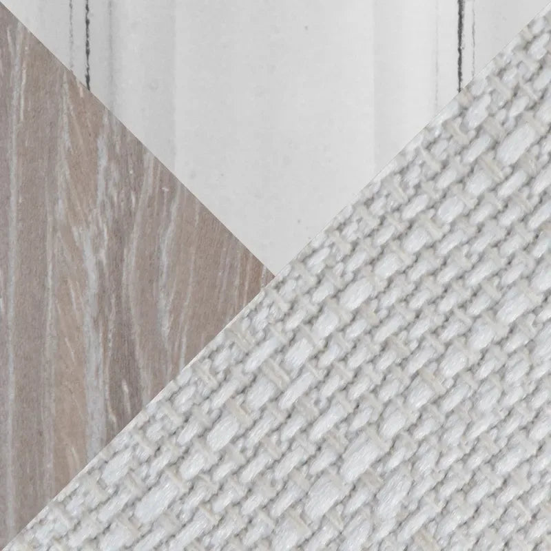 Taburete de mostrador giratorio con respaldo en forma de X, tela crema/gris y madera gris claro, juego de 2