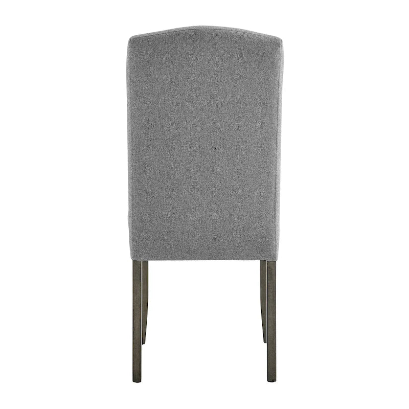 Juego de comedor con encimera de mármol gris envejecido, 7 asientos