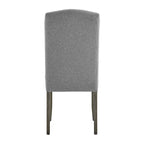 Juego de comedor con encimera de mármol gris envejecido, 7 asientos