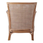 Sillón decorativo lounge de ratán marrón, asiento individual
