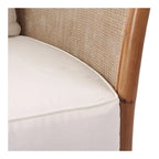 Sillón decorativo lounge de ratán marrón, asiento individual