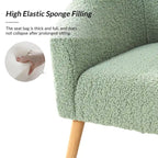 Juego de 2 sillones de barril de bouclé en salvia, gris, negro, azul o marfil