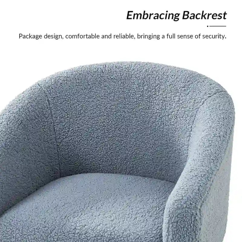 Juego de 2 sillones de barril de bouclé en salvia, gris, negro, azul o marfil