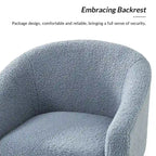Juego de 2 sillones de barril de bouclé en salvia, gris, negro, azul o marfil