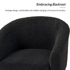 Juego de 2 sillones de barril de bouclé en salvia, gris, negro, azul o marfil