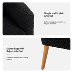 Juego de 2 sillones de barril de bouclé en salvia, gris, negro, azul o marfil