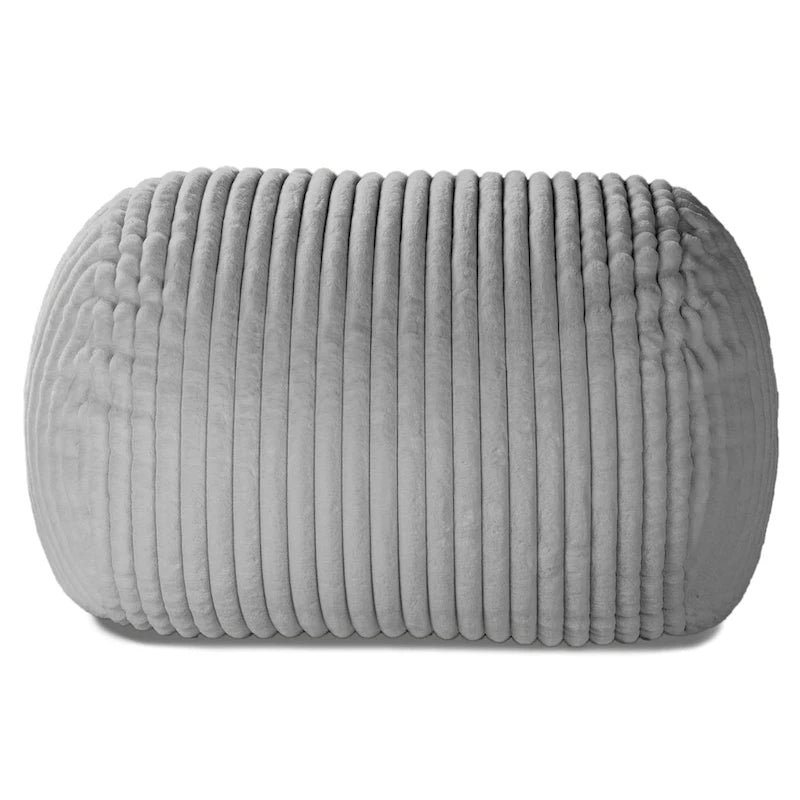 Tumbona Puf de Piel Mondo Gris / Azul Medianoche / Marfil / Negro / Lobo Gris – 2 Plazas