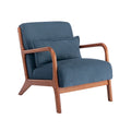 Porthos Home Biana Sillón Decorativo de Pana con Almohada y Estructura de Madera de Caucho