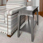 Mesa auxiliar estrecha Smoke Grey / Heartwood Cherry, 1 persona