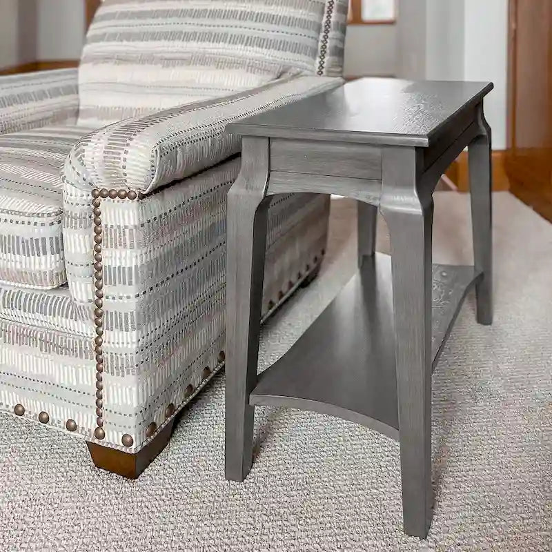 Mesa auxiliar estrecha Smoke Grey / Heartwood Cherry, 1 persona
