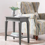 Mesa auxiliar estrecha Smoke Grey / Heartwood Cherry, 1 persona