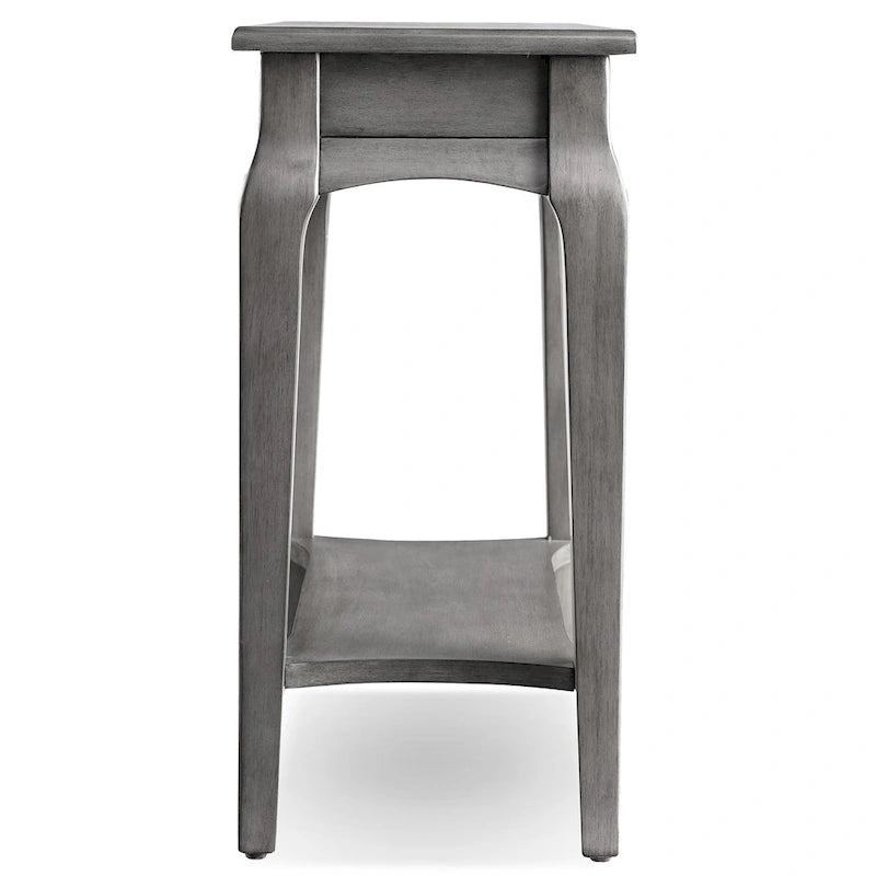 Mesa auxiliar estrecha Smoke Grey / Heartwood Cherry, 1 persona
