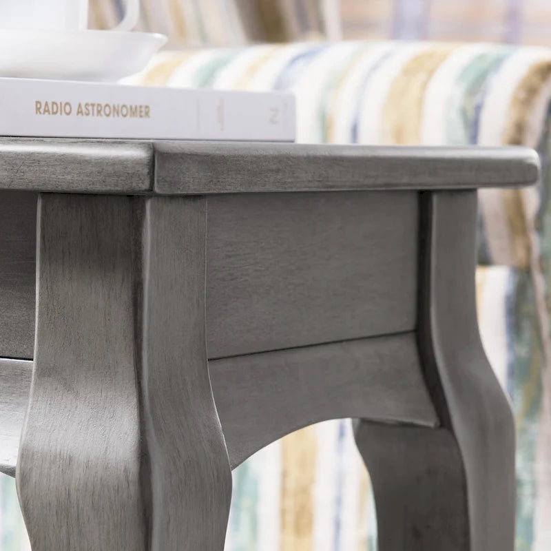 Mesa auxiliar estrecha Smoke Grey / Heartwood Cherry, 1 persona