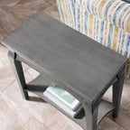 Mesa auxiliar estrecha Smoke Grey / Heartwood Cherry, 1 persona