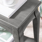 Mesa auxiliar estrecha Smoke Grey / Heartwood Cherry, 1 persona