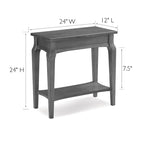 Mesa auxiliar estrecha Smoke Grey / Heartwood Cherry, 1 persona