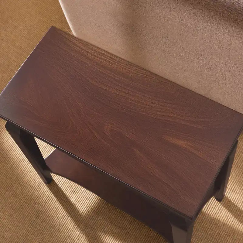 Mesa auxiliar estrecha Smoke Grey / Heartwood Cherry, 1 persona