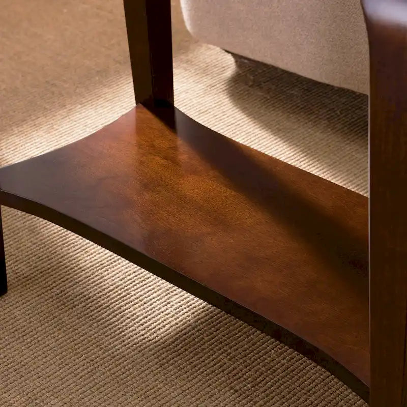 Mesa auxiliar estrecha Smoke Grey / Heartwood Cherry, 1 persona