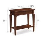 Mesa auxiliar estrecha Smoke Grey / Heartwood Cherry, 1 persona