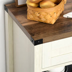 Mueble aparador rústico tipo granero HOMCOM/Aparador buffet moderno estilo granja para cocina y comedor