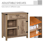 Mueble aparador rústico tipo granero HOMCOM/Aparador buffet moderno estilo granja para cocina y comedor