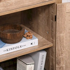 Mueble aparador rústico tipo granero HOMCOM/Aparador buffet moderno estilo granja para cocina y comedor