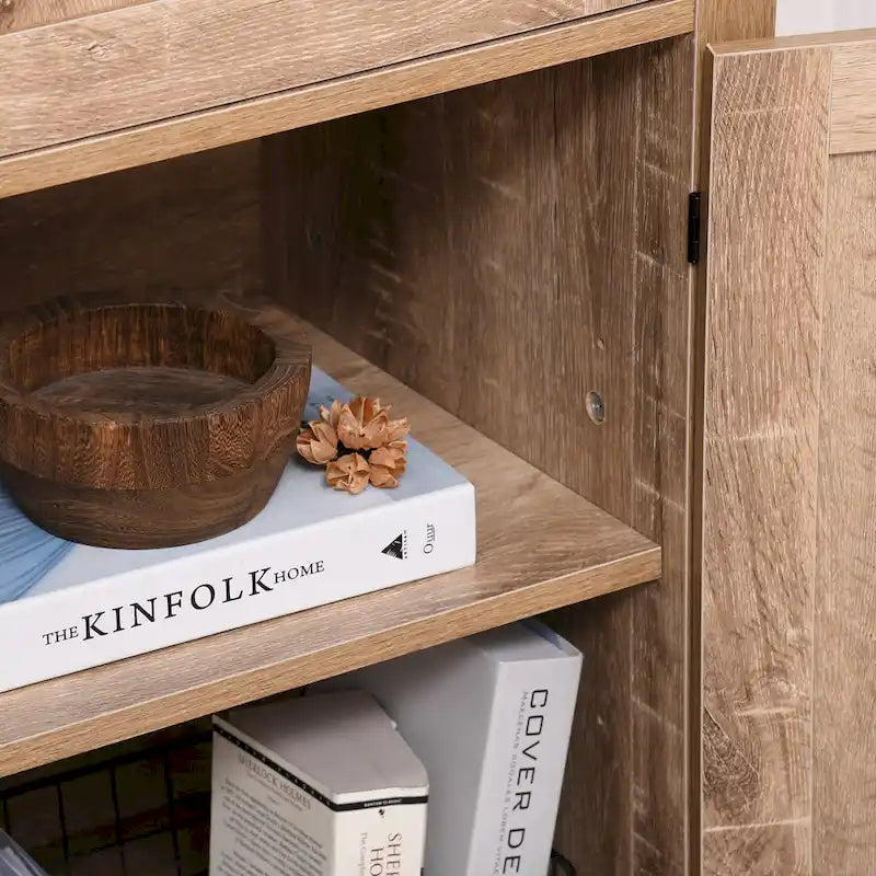 Mueble aparador rústico tipo granero HOMCOM/Aparador buffet moderno estilo granja para cocina y comedor