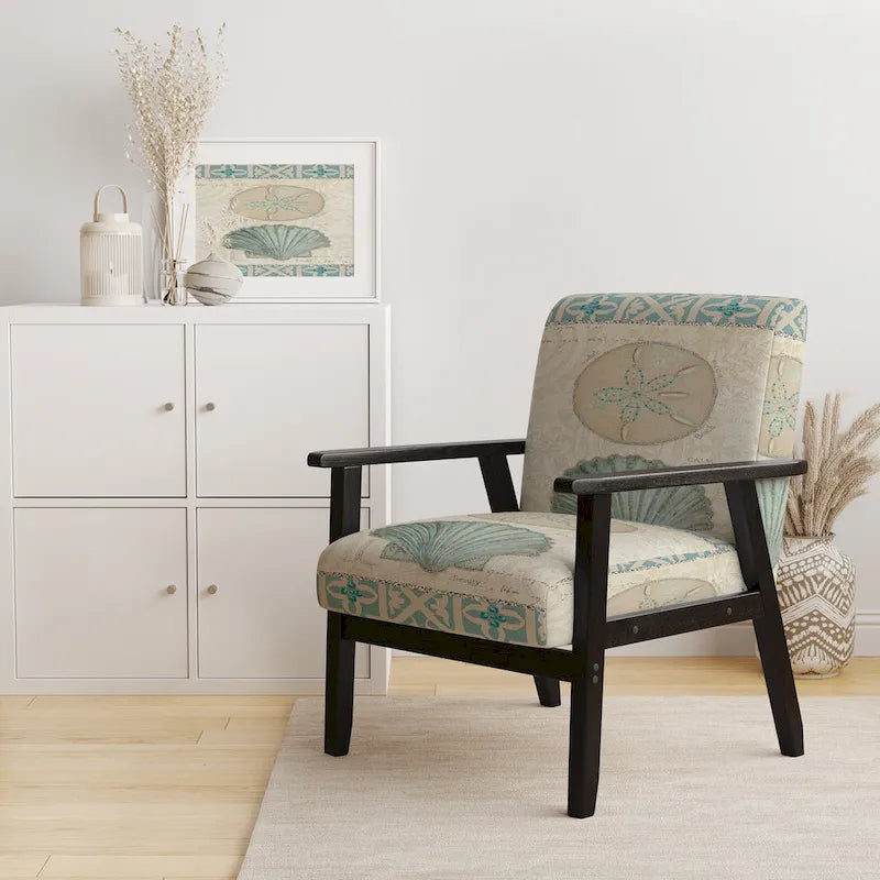 Sillón acentuado náutico turquesa y azul – Estilo auxiliar / sin brazos / con brazos – Capacidad: 1 persona