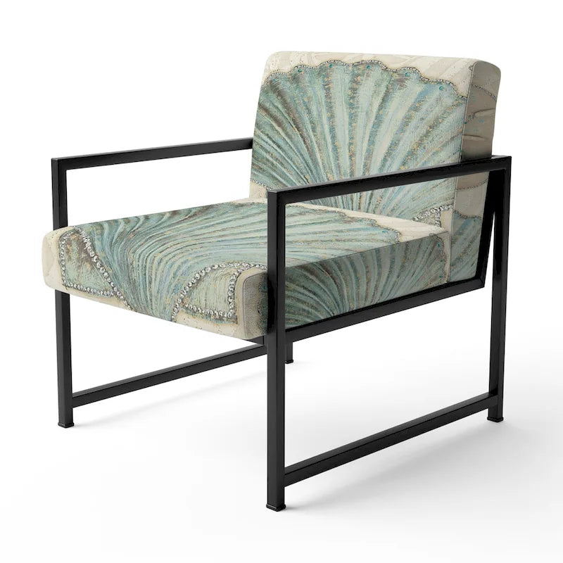 Sillón acentuado náutico turquesa y azul – Estilo auxiliar / sin brazos / con brazos – Capacidad: 1 persona