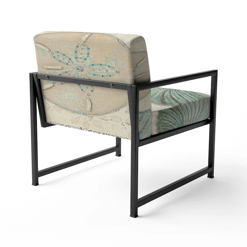Sillón acentuado náutico turquesa y azul – Estilo auxiliar / sin brazos / con brazos – Capacidad: 1 persona