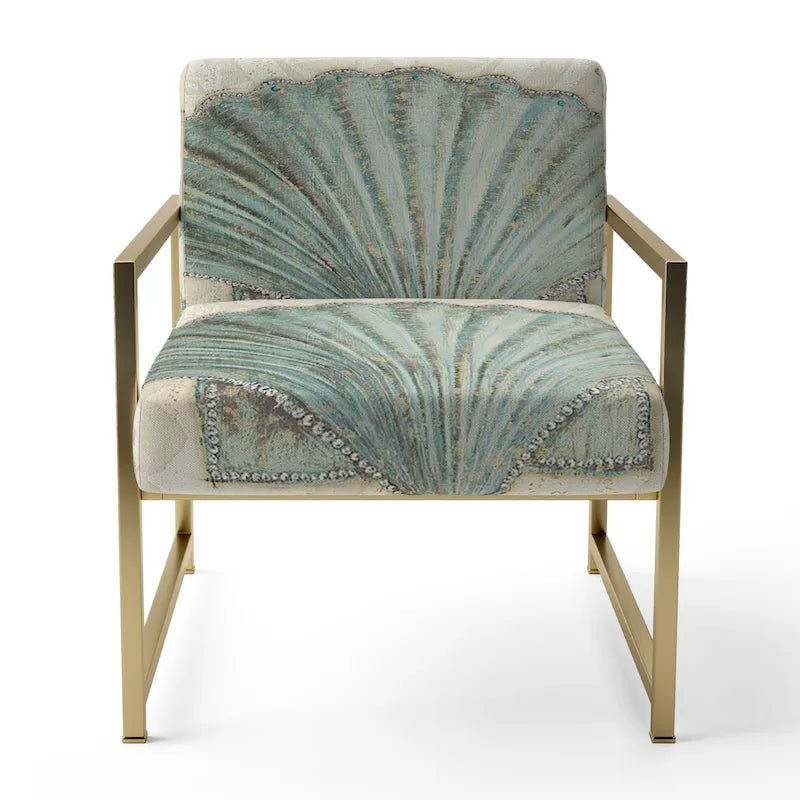 Sillón acentuado náutico turquesa y azul – Estilo auxiliar / sin brazos / con brazos – Capacidad: 1 persona