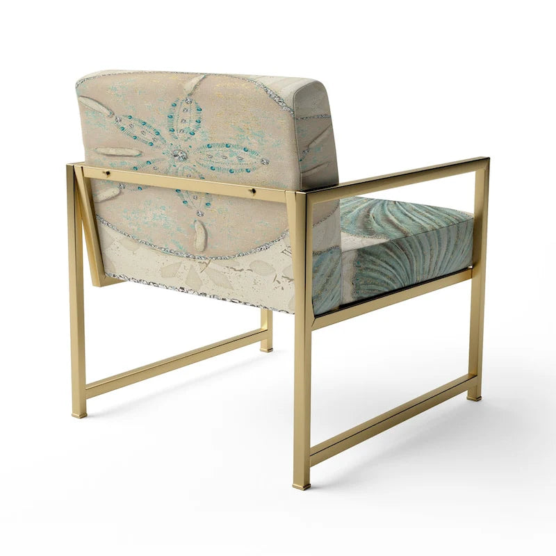 Sillón acentuado náutico turquesa y azul – Estilo auxiliar / sin brazos / con brazos – Capacidad: 1 persona