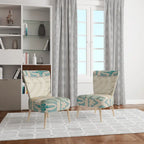 Sillón acentuado náutico turquesa y azul – Estilo auxiliar / sin brazos / con brazos – Capacidad: 1 persona