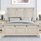 Juego de dormitorio tradicional de 5 piezas Distressed Parchment