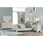 Juego de dormitorio tradicional de 5 piezas Distressed Parchment