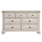 Juego de dormitorio tradicional de 5 piezas Distressed Parchment