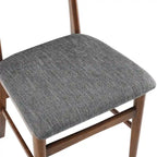 Sillas de comedor de madera Crosley Landon de 2 piezas con asiento tapizado - 33.25H x19.75W x 19.75D
