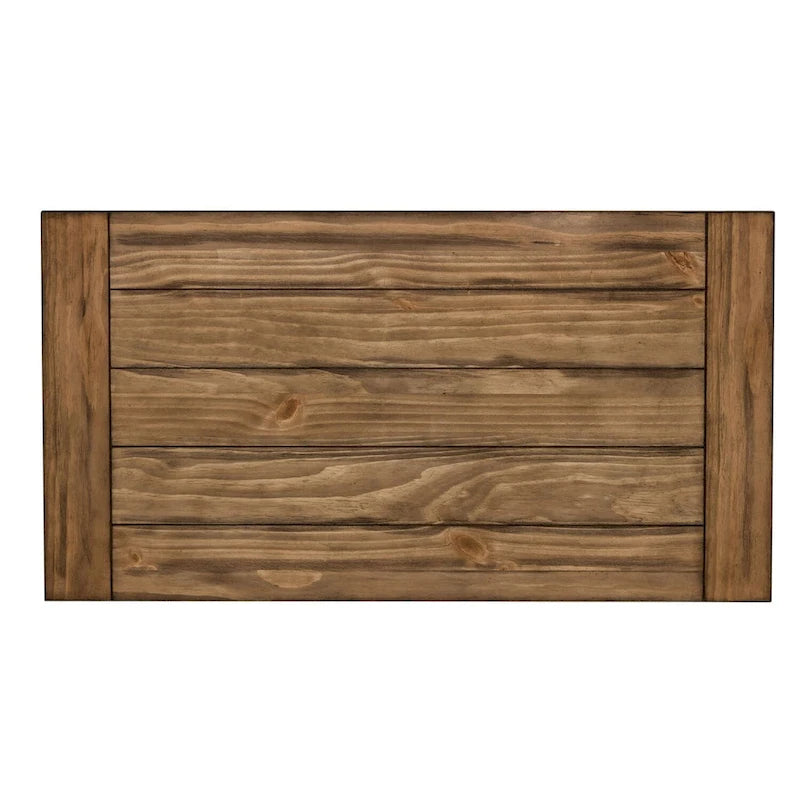 Mesa de centro superior de madera/chapado blanco envejecido
