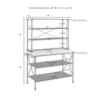 Mueble de cocina fijo con isla y alacena, tapa de madera, 2 piezas, color negro