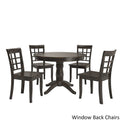 Juego de comedor de 5 piezas con base de pedestal redonda Wilmington II en negro antiguo de iNSPIRE Q Classic